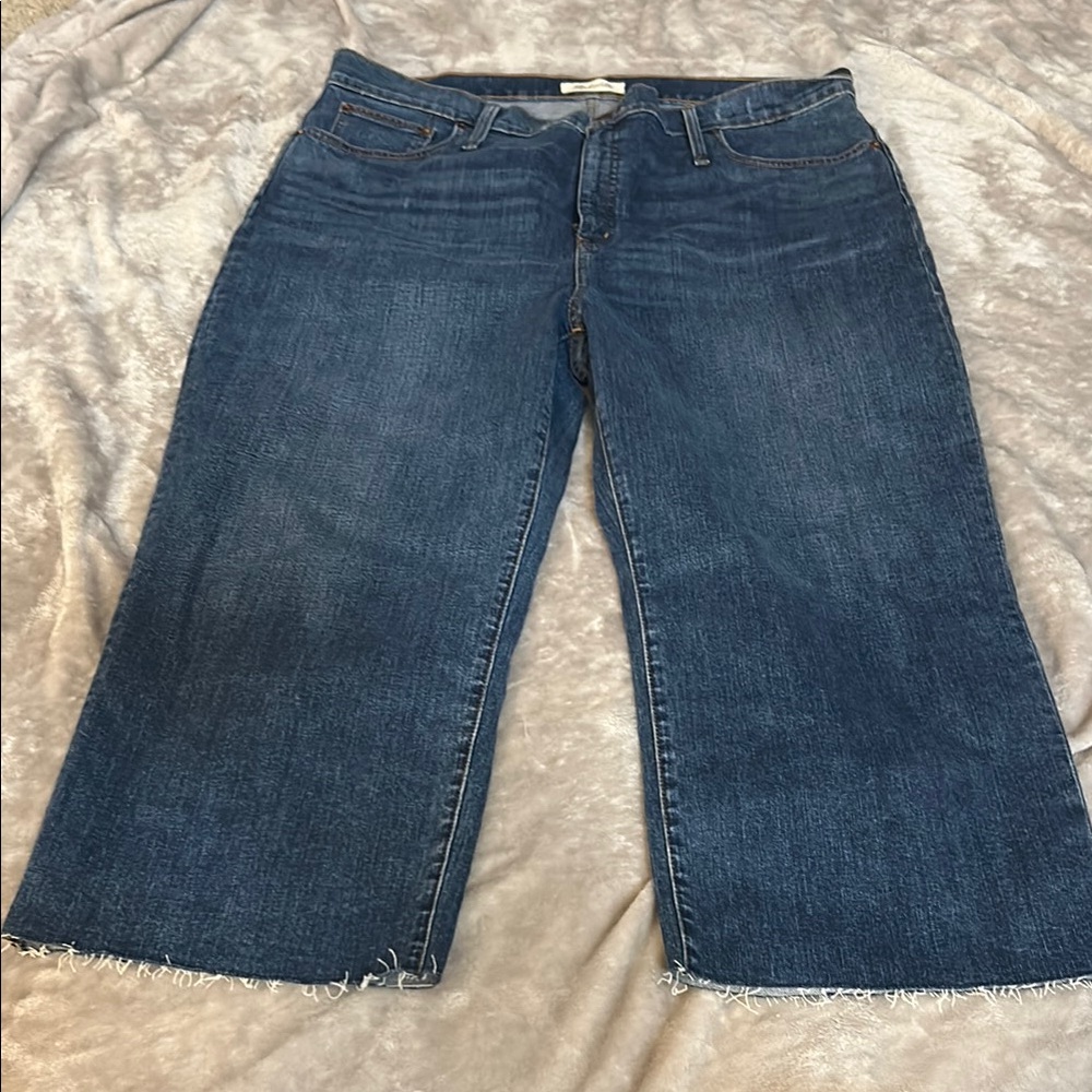 Madewell slim wide-leg crop jeans